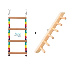 Kit 2 escadas para calopsitas e outros passaros