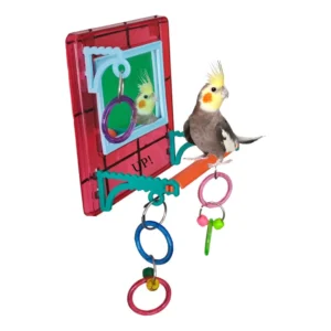 Brinquedo Multiplay Diversao C/ Poleiro e Espelho Calopsita e aves em geral